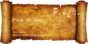 Pink Ákos névjegykártya